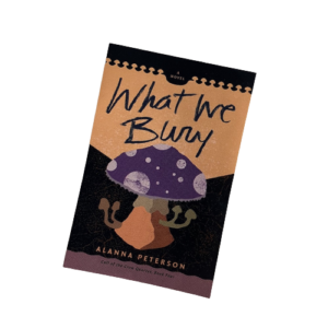 What We Bury cover on a vinyl sticker